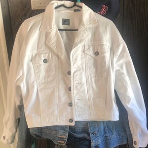 White jean jacket